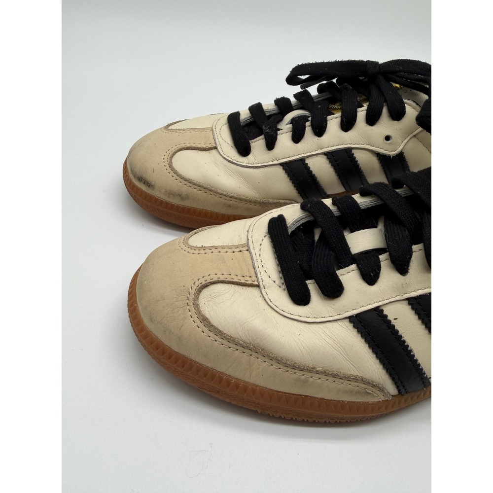 Adidas Samba Sneakers Womens 8.5 Cream Black Sand Strata Retro Low Top - Picture 7 of 9